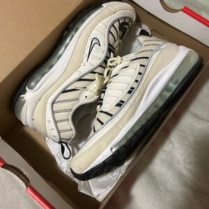 Nike Air Max 98 Beige and Black Sneakers